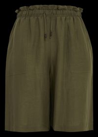 Mat Fashion - Bermuda droit taille haute à cordons - Taille 50 - Kaki