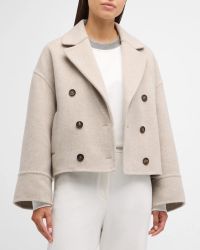 Couture Wool Short Peacoat