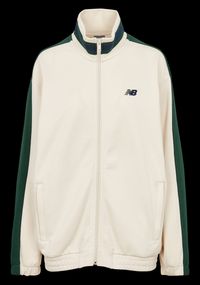 New Balance - Veste de sport à col montant en coton - Taille L - Gris