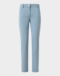 Maru Cotton Denim Stretch Straight-Leg Ankle Pants