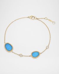 Nina Mariner 18K Yellow Gold Bracelet with Turquoise and Diamonds
