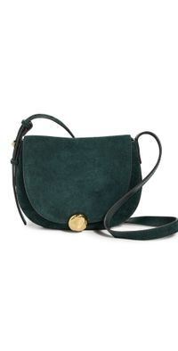Madewell Suede Small Dakota Saddle Crossbody Bag Midnight Forest One Size