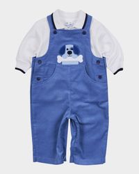 Boy's Dog Longall & Tipped Polo Shirt Set, Size 6M-24M