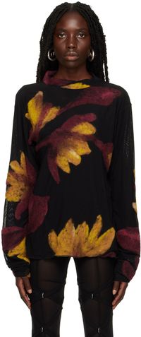 Feben Black Petal Sweater