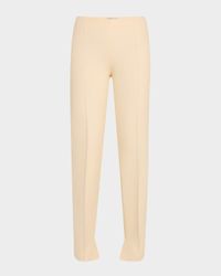 Lisa Slim-Leg Ankle Split Hem Pants