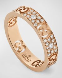 18k Rose Gold Icon Stardust Diamond Ring