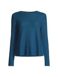 Women's Linen & Cotton Crewneck Sweater - River - Size XL