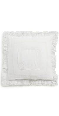 LoveShackFancy Victorian Euro Pillow White One Size