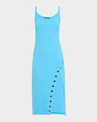Veneta Knit Snap Midi Dress