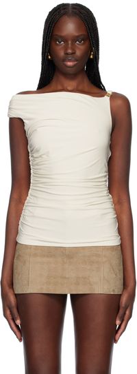 AMIRI Off-White Off-The-Shoulder Top