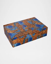 Ocelot & Blue Pearls Lacquer Box