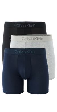 Calvin Klein Underwear Ultra Soft Modal Boxer Briefs 3 Pack Black/Shoreline/Grey Heather S