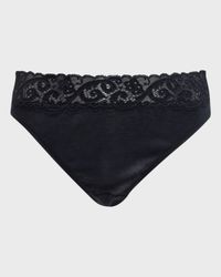Moments High-Cut Lace-Trim Briefs