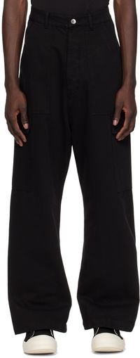 Rick Owens DRKSHDW Black Wide Cargo Pants