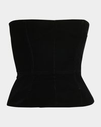 Viscose Velvet Strapless Corset