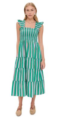 Hill House Home The Ellie Nap Dress Sunset Stripe L