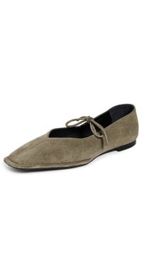 ALOHAS Sway Suede Ballet Flats Khaki 39