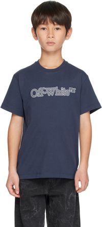 Off-White Enfant | T-shirt bleu marine à gros logo