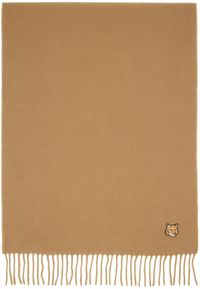 Maison Kitsuné Beige Bold Fox Head Double Face Scarf
