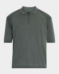 Men's Quarter Zip Polo Shirt