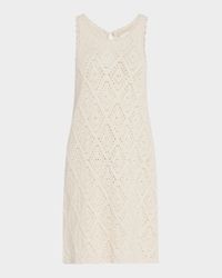 Escarlett Pointelle-Knit Cotton Mini Dress