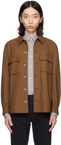 BOSS Brown Relaxed-Fit Jacket