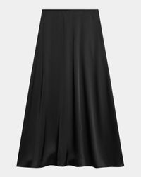 A-Line Satin Maxi Skirt