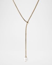 14K JH Essential Pearl Lariat Necklace