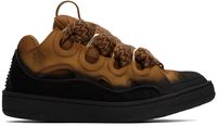Lanvin SSENSE Exclusive Tan & Black Curb Sneakers