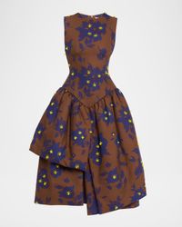 Floral Beaded Fit-&-Flare Corset Dress