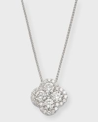 18k White Gold Diamond Pendant Necklace, 18"L, 1.37tcw