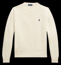Polo Ralph Lauren - Pull col rond en coton - Taille XL - Beige