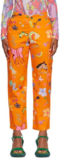 Collina Strada SSENSE Exclusive Orange Chason Jeans