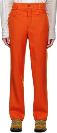 Feng Chen Wang Orange Layered Trousers