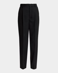 Pleated Straight-Leg Tuxedo Pants