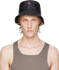 Rick Owens Black Champion Edition Gilligan Bucket Hat