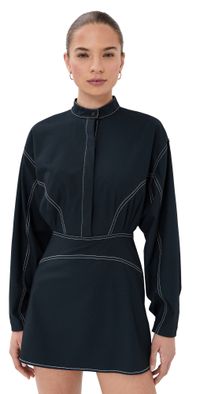 STAUD Kiln Dress Navy 12