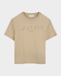 Boy's Logo-Embroidered T-Shirt, Size 8-14