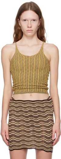 Isa Boulder SSENSE Exclusive Green & Orange Tank Top