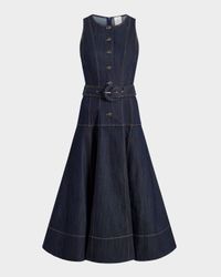 Margaret Sleeveless Denim Midi Dress