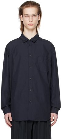 ATON Navy Washed Shirt