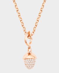 Mikado Flamenco 18K Rose Gold Diamond Pave Pendant