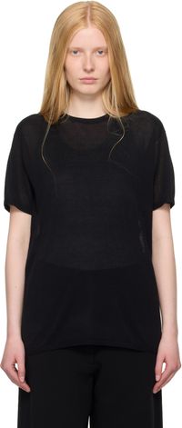 TOTEME Black Knit T-shirt