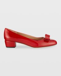 Vara Bow Leather Low Pumps