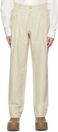 HGBB STUDIO Beige Seal Trousers