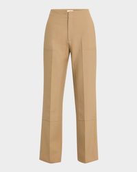 Worker Twill Straight-Leg Trousers