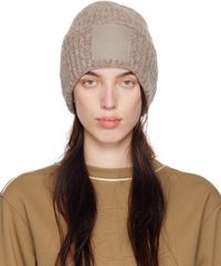MM by Max Mara Beige Wool Beanie