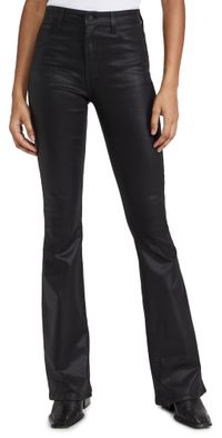 L'AGENCE Marty Ultra High Rise Flare Jeans Noir Coated 27