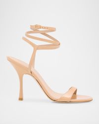 Nudist Patent Ankle-Strap Sandals