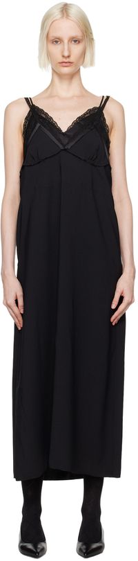 OPEN YY Robe à enfiler étagée noire